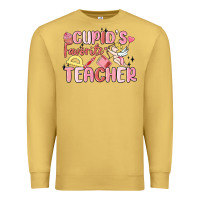 Antique Gold cupid's favorite teacher Premium Sweatshirt - MaliasSmallBusiness