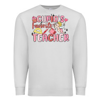 Dove Grey cupid's favorite teacher Premium Sweatshirt - MaliasSmallBusiness