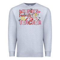 Heather Grey cupid's favorite teacher Premium Sweatshirt - MaliasSmallBusiness