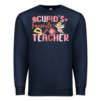 Navy cupid's favorite teacher Premium Sweatshirt - MaliasSmallBusiness