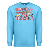 Ocean Blue cupid's favorite teacher Premium Sweatshirt - MaliasSmallBusiness