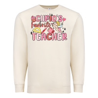 Sandshell cupid's favorite teacher Premium Sweatshirt - MaliasSmallBusiness