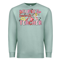 Seafoam cupid's favorite teacher Premium Sweatshirt - MaliasSmallBusiness