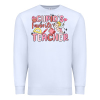 White cupid's favorite teacher Premium Sweatshirt - MaliasSmallBusiness