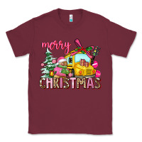 Burgundy merry christmas Classic Tee - AdoDesignShop