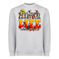 Heather Grey miner life Heavyweight Sweatshirt - Zillion Design Studio