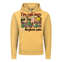 Vintage Mustard i'm just here for the snacks #softball sister Vintage Hoodie - Zillion Design Studio
