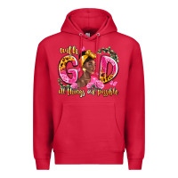 Cardinal with god all things are possible black woman Premium Hoodie - LillyAllenDesigns