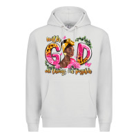 Dove Grey with god all things are possible black woman Premium Hoodie - LillyAllenDesigns