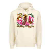 Sandshell with god all things are possible black woman Premium Hoodie - LillyAllenDesigns