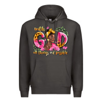 Smoke with god all things are possible black woman Premium Hoodie - LillyAllenDesigns