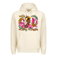 Tofu with god all things are possible black woman Premium Hoodie - LillyAllenDesigns