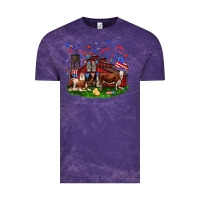 Cloud Purple Barn farm animals 4th of July Vintage Tee - Neo Western
