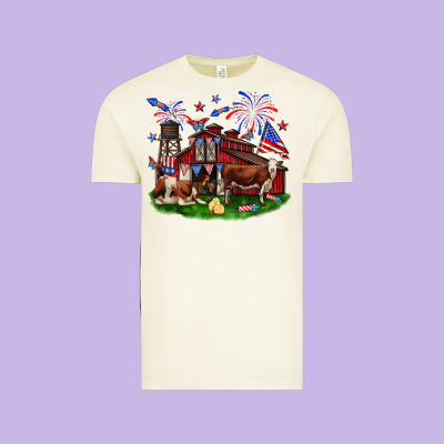 Barn Farm Animals 4th Of July Vintage Tee Designed By Neo Western