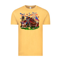 Vintage Mustard Barn farm animals 4th of July Vintage Tee - Neo Western