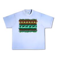 Grape Ice turquoise aztec bullskull and horse Urban Heavy Tee - BarkalooDesign