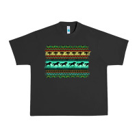 Pigment Black turquoise aztec bullskull and horse Urban Heavy Tee - BarkalooDesign