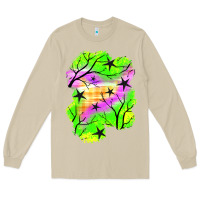 Mushroom star halloween patch Long Sleeve Tee - BundleAndBundleShop