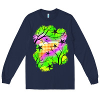 Navy star halloween patch Long Sleeve Tee - BundleAndBundleShop