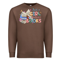 Chestnut just a girl who loves books Premium Sweatshirt - MaliasSmallBusiness