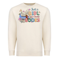 Sandshell just a girl who loves books Premium Sweatshirt - MaliasSmallBusiness