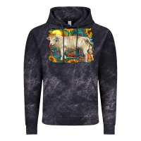 Cloud Black western charolais bull and aztec sunflower background Vintage Hoodie - RanaPortraitStore