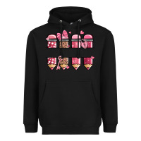 Black custom name valentine's day school pencils Heavyweight Hoodie - MaliasSmallBusiness