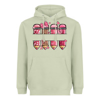 Matcha custom name valentine's day school pencils Heavyweight Hoodie - MaliasSmallBusiness