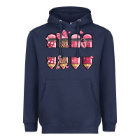 Navy custom name valentine's day school pencils Heavyweight Hoodie - MaliasSmallBusiness