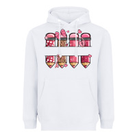 White custom name valentine's day school pencils Heavyweight Hoodie - MaliasSmallBusiness