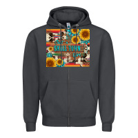 Smoke just a small town girl with gemstone sunflower serape and cowhide Zipper Hoodie - Artiststas