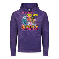 Cloud Purple lifes a beach make some waves Vintage Hoodie - texasbilliewilder