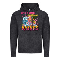 Vintage Black lifes a beach make some waves Vintage Hoodie - texasbilliewilder