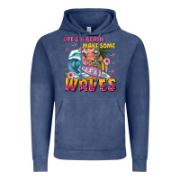 Vintage Denim lifes a beach make some waves Vintage Hoodie - texasbilliewilder