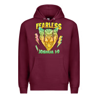 Burgundy fearless joshua 1 9 cheetah Premium Hoodie - LillyAllenDesigns