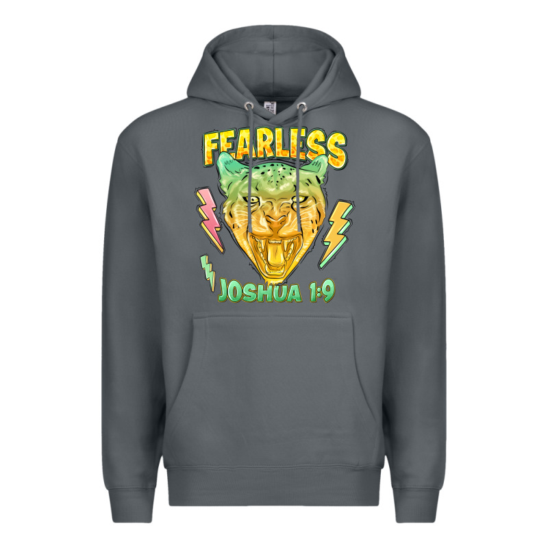 Fearless Joshua 1 9 Cheetah Premium Hoodie by LillyAllenDesigns | Teevron
