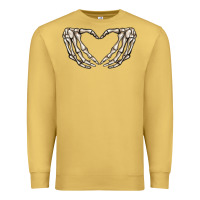 Antique Gold skeleton heart Premium Sweatshirt - MaliasSmallBusiness