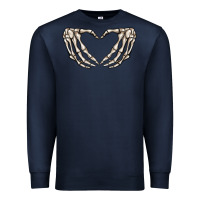 Navy skeleton heart Premium Sweatshirt - MaliasSmallBusiness