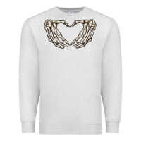 Oatmeal Heather skeleton heart Premium Sweatshirt - MaliasSmallBusiness