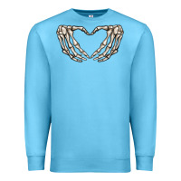 Ocean Blue skeleton heart Premium Sweatshirt - MaliasSmallBusiness