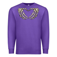 Purple skeleton heart Premium Sweatshirt - MaliasSmallBusiness