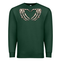 Sports Green skeleton heart Premium Sweatshirt - MaliasSmallBusiness