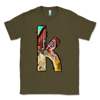 Army Green farm life alphabet lowercase letters k Classic Tee - BundleAndBundleShop