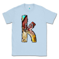 Dusty Blue farm life alphabet lowercase letters k Classic Tee - BundleAndBundleShop
