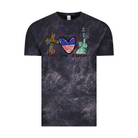 Cloud Black Faith love Freedom 4th of july Vintage Tee - CowGirlArtShop