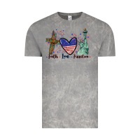 Cloud Rock Faith love Freedom 4th of july Vintage Tee - CowGirlArtShop
