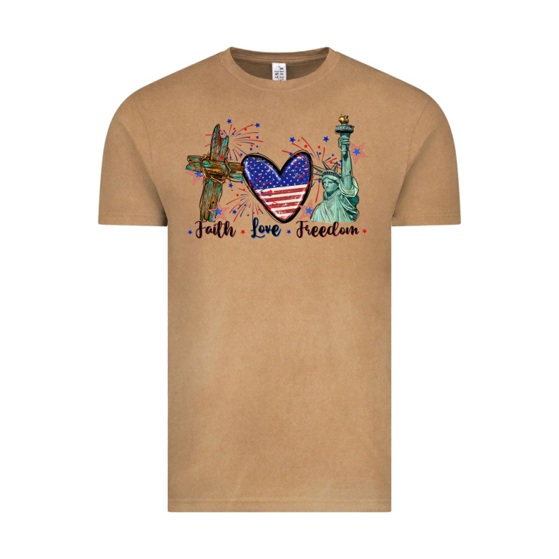 Faith Love Freedom 4th Of July Vintage Tee by CowGirlArtShop | Teevron