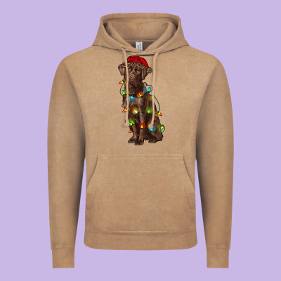 Christmas Labrador Retriever Vintage Hoodie Designed By Ranaportraitstore