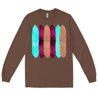 Chestnut Colored Farm Life Purple Wood Jute Cyan Glitter Brush Strokes Long Sleeve Tee - Bettercallsaul
