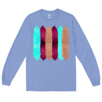 Colony Blue Colored Farm Life Purple Wood Jute Cyan Glitter Brush Strokes Long Sleeve Tee - Bettercallsaul
